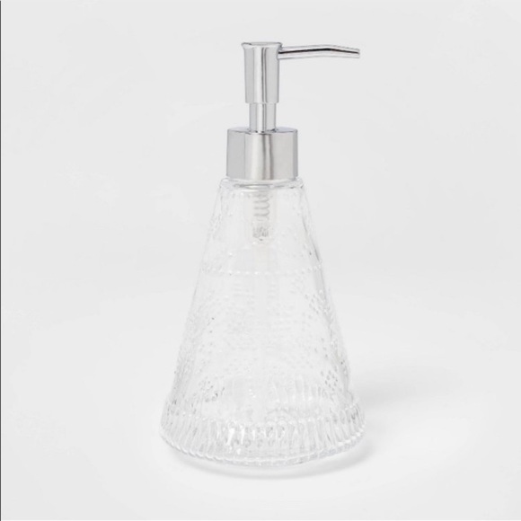 THRESHOLD Soap pump‎ Glass Tumbler Soap tray clear NIB bathroom accessories - Picture 3 of 8